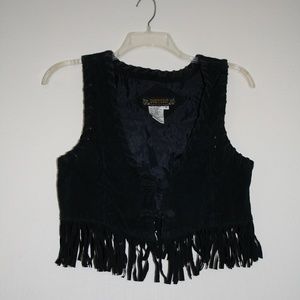 Vintage Leather Fringe Vest